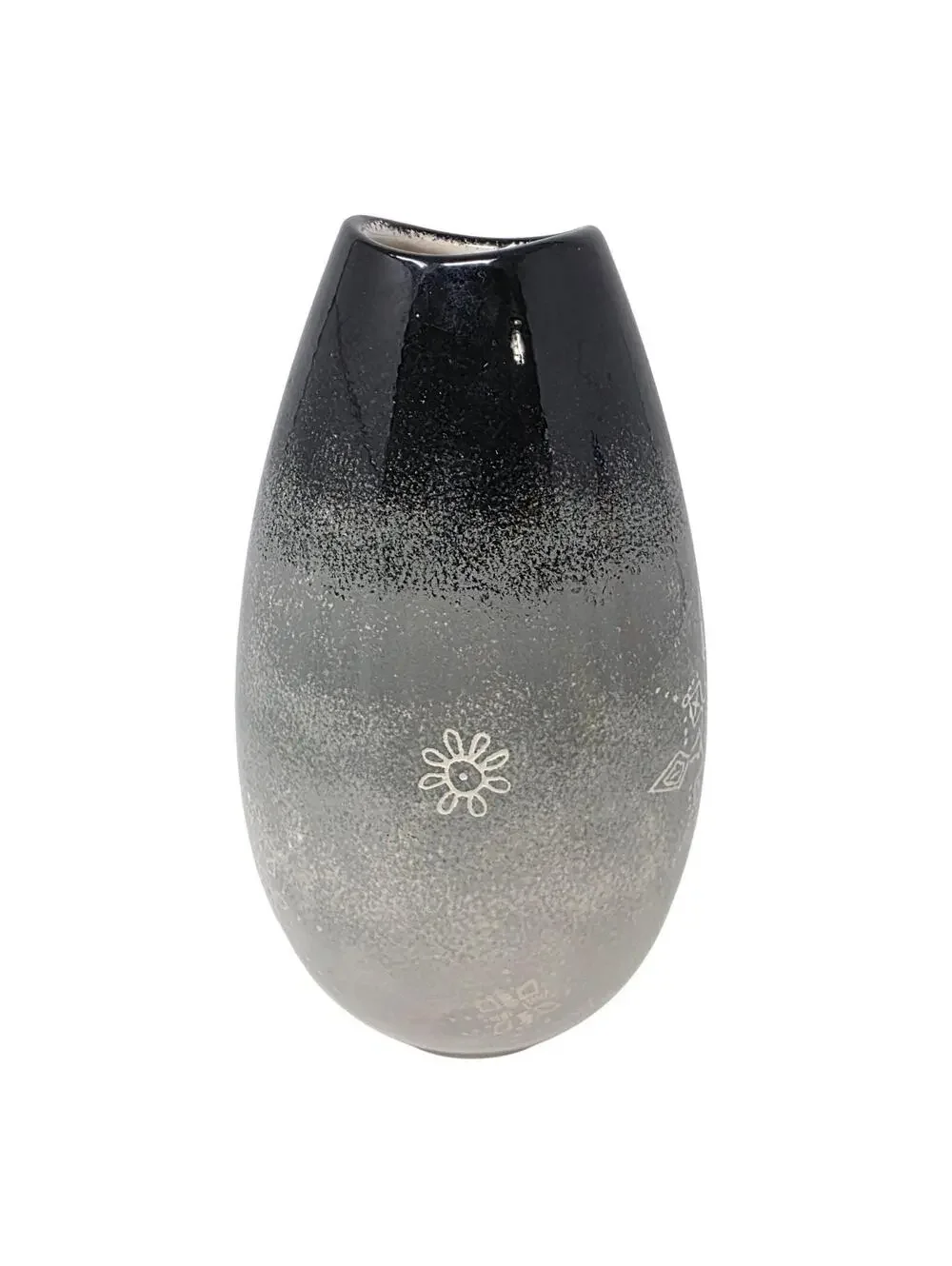 1961 Holland Mold Snowflake Vase Signed G.M. Mid Century Ceramic Pottery